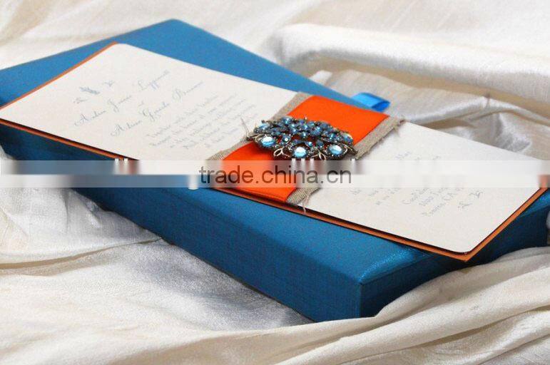 elegant and graceful wedding card,novel deseigned invitation card ER-004