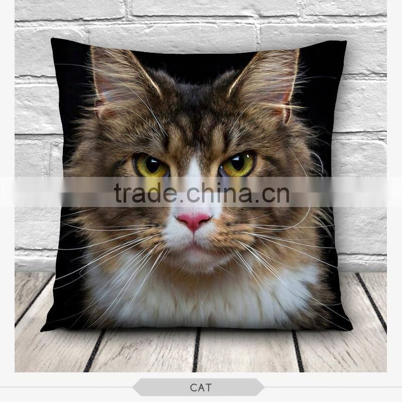 high quality fashion white kitty design 3d digital print pillowcases fullprint decorative throw pillow covers seat cushion Cover