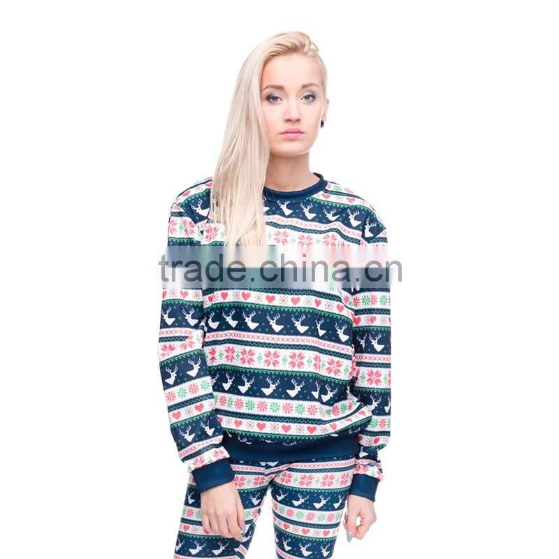 Xmas Online Shopping Digital Print Winter Deer Custom Hoodies