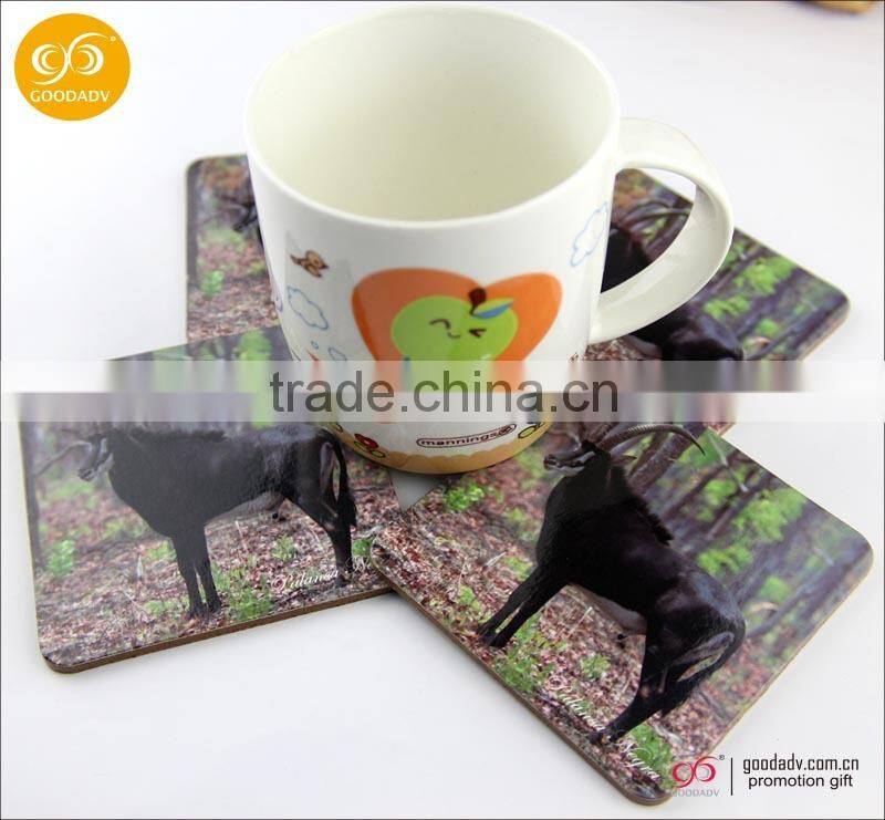 Customized promotional gifts blank mdf sublimation coasters placemats
