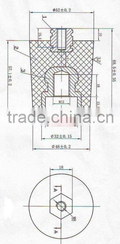 High Quality Cable Bushing Insulator Epoxy Resin Material High Voltage