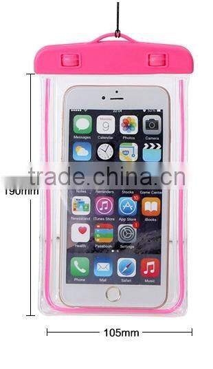 Night light PVC waterproof bag for phone