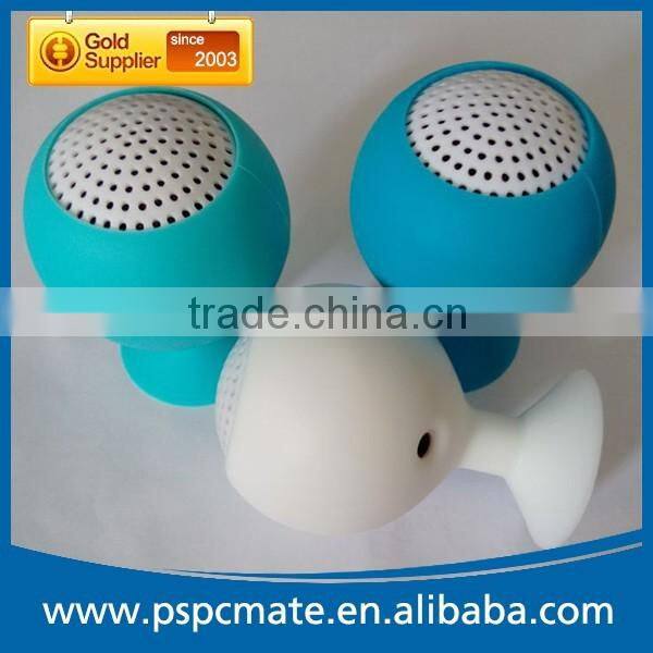 Red Wine Glass Shaped Wired Silicon Mini Sucker Cup Speaker