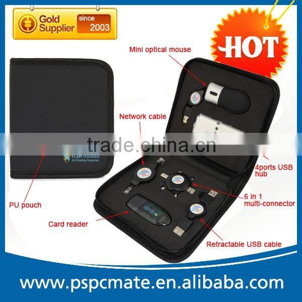 Portable USB Charging Kit USB Travel Set Computer Accessories including Power Bank USB Flash Driver 3 in 1 Charging Cable