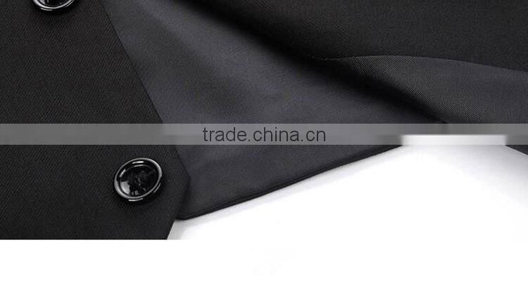 2016 new model western style design business office restaurant waiter mans waistcoat Vest for men