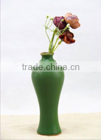 Handmade Antique Turquoise Ceramic Flower Vase HY0557