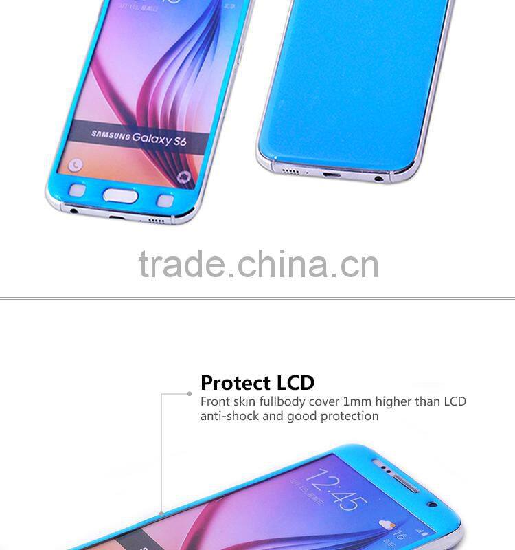 black soild color type mobile phone cover sticker for samsung s6