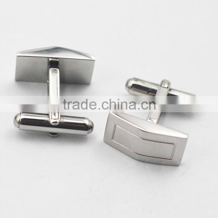Personalized Your Logo Sliver Oval Blank Cuff Links