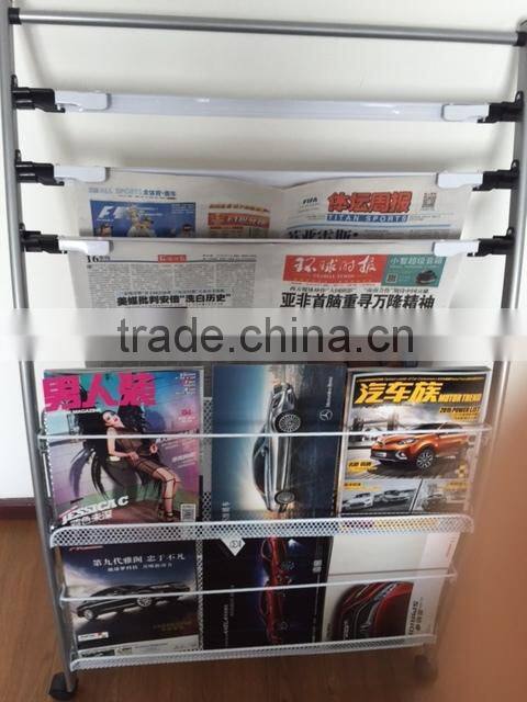metal newspaper rack with wheels
