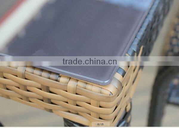 New Dining Table Sets PE Rattan Changed Color Rattan