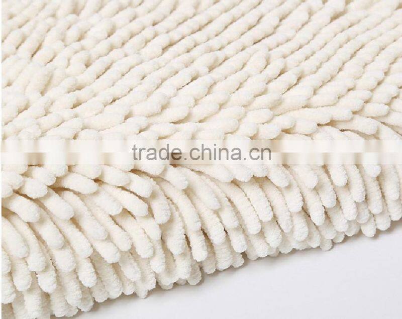 chenille floor mat bathroom mat with anti slip base high quality