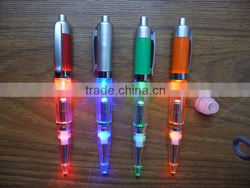 Promotional pen with flashlight,colorful LED pen