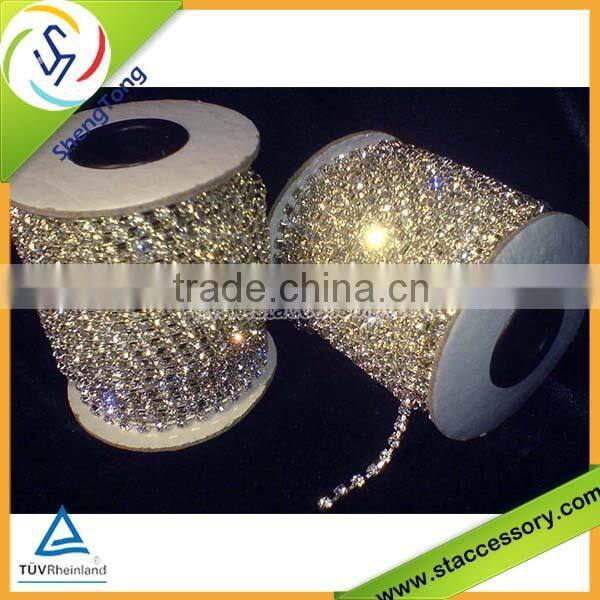 high quality wholesale plastic rhinestone trimming for dress
