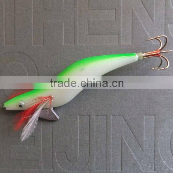 New orange with yellow Paint Squid jig