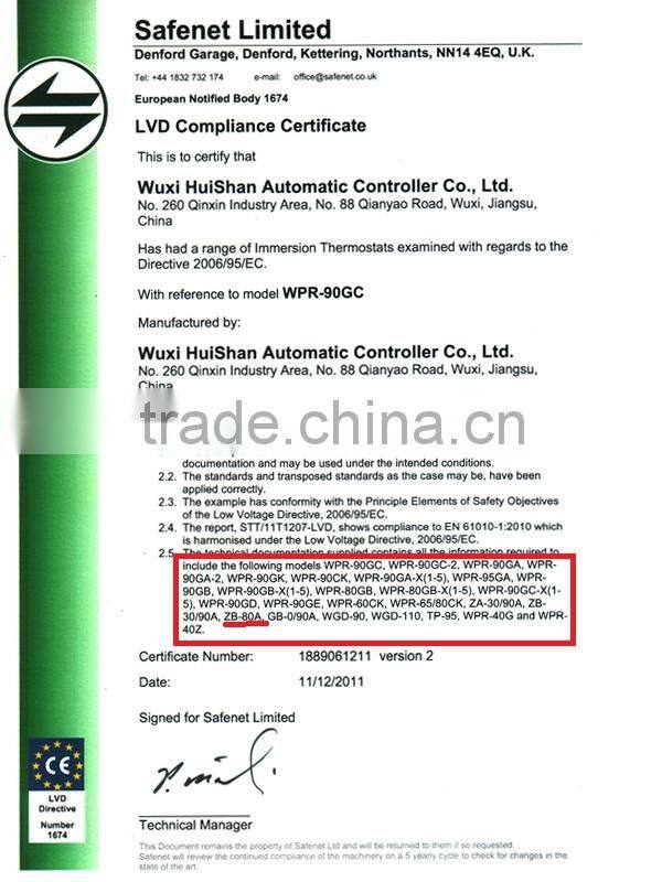 Manual reset contact thermostat