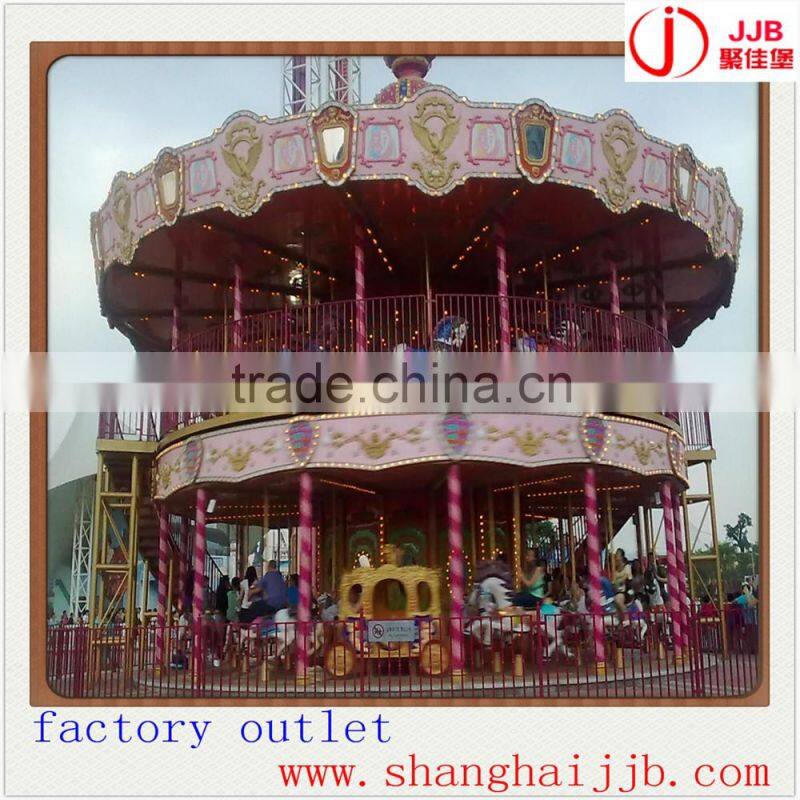 Amusement Park Rides Double Decker Carousel Merry Go Round Manufacter