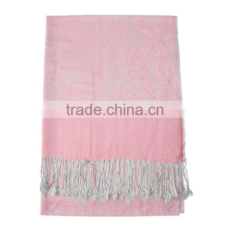 Fashion Reversible colors pashmina shawls canada Paisley Jaquard