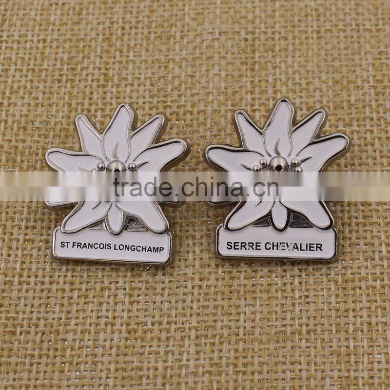 Wholesale cheap custom flower lapel pin manufacturers china