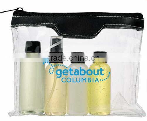 New Design Clear PVC Air Safe Toiletry Kit /Hotel Toothbrush Kit/ Clear Cosmetic Bag