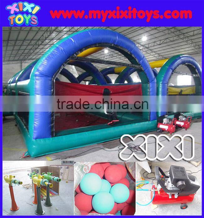 Interactive inflatable football pitch, inflatable soccer field for kids