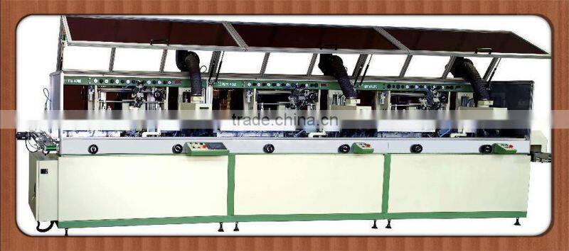 Automatic 3-colour cylinder UV Screen silk screen label printing machine