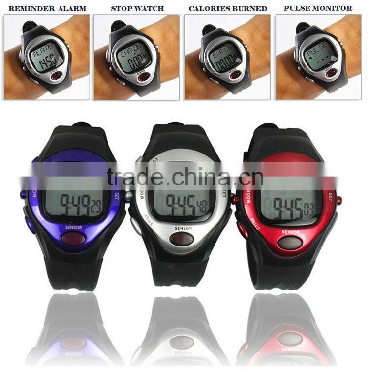 NEW sport Heart pulse brand Monitor Calories Counter Fitness pulse meter Watch silver