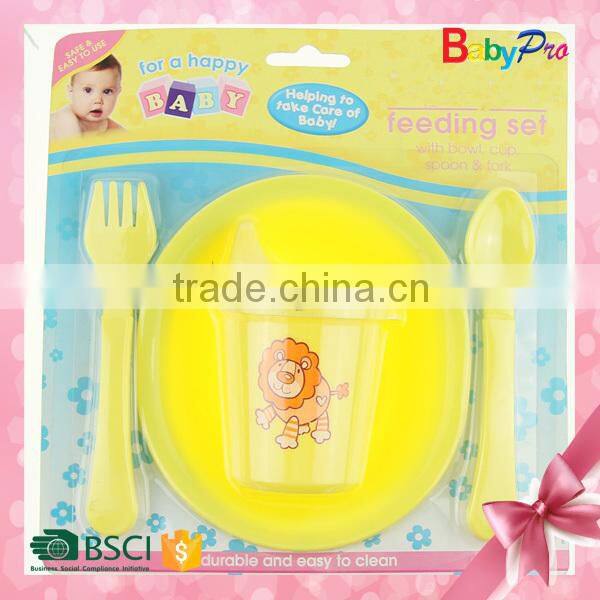 Babypro 2015 Hot Selling Product China Supplier Baby Feeding Bottle With Spoon And Plate Baby Feeding Set