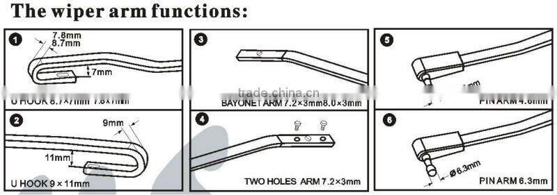 T570 Quiet Smooth Streak-free Metro Front Driver Winter Car Accessories Japanese Windshield Stealth Passager Snow Wiper Blade
