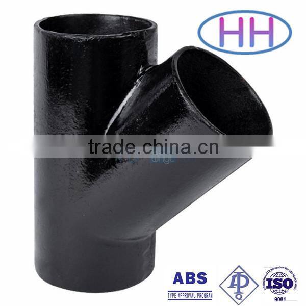 asme b16.9 carbon steel lateral reducing tee pipe fitting