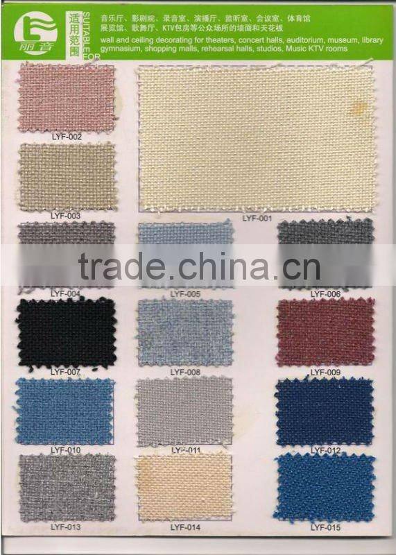 Suspended absorber acoustic ceiling panel with fiberglass