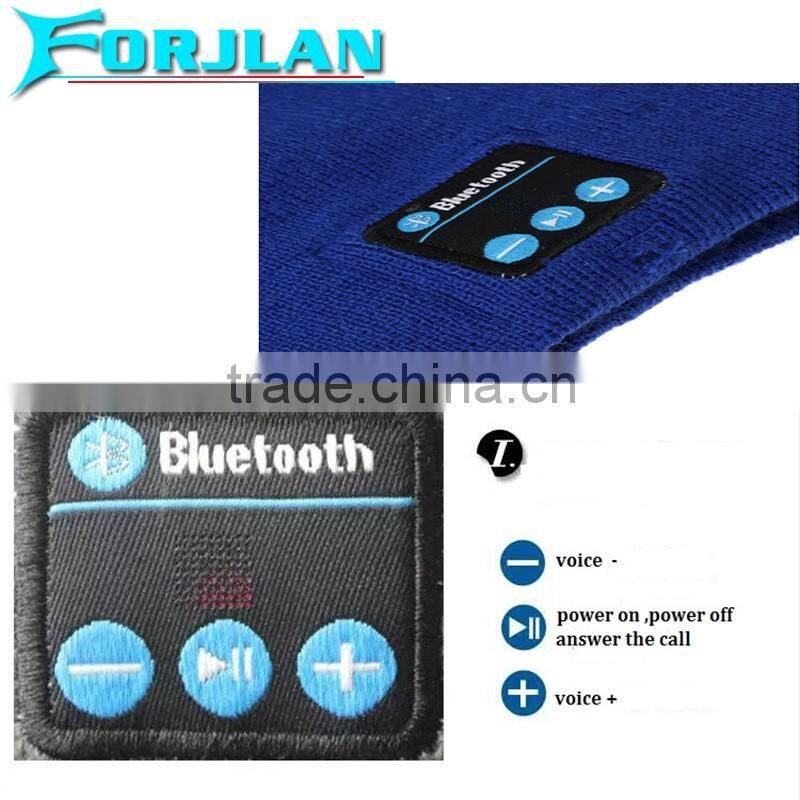 fashion gift Knitting bluetooth beanie hat and cap wireless bluetooth stereo handfree calling
