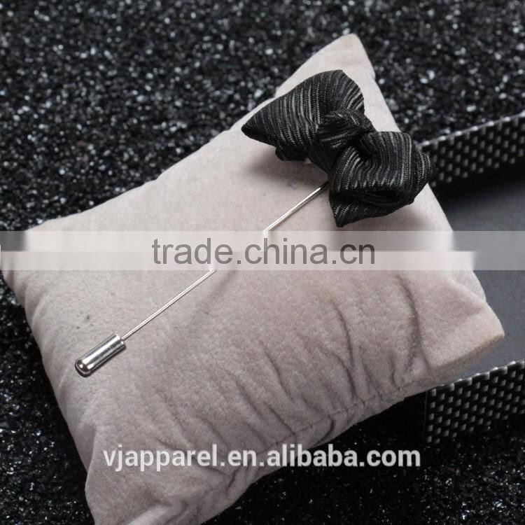 Men's Bow Tie Lapel Pin Handmade Bow Tie Cotton Red and White Boutonniere