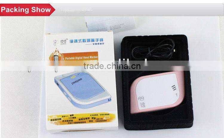 peepee usb room thermostat new design fashionable dual heating H-W 805 Rechargeable electric hand warmer