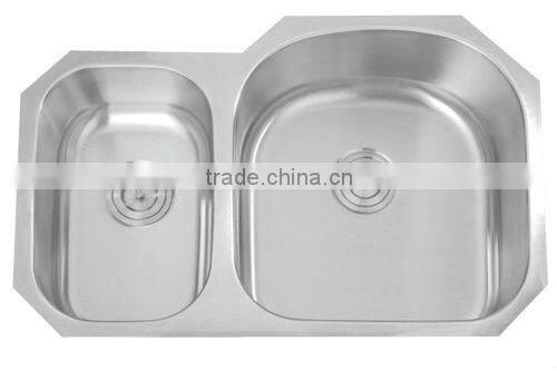 2015 hotsell 30/70 undermount stainless steel kitchen sink