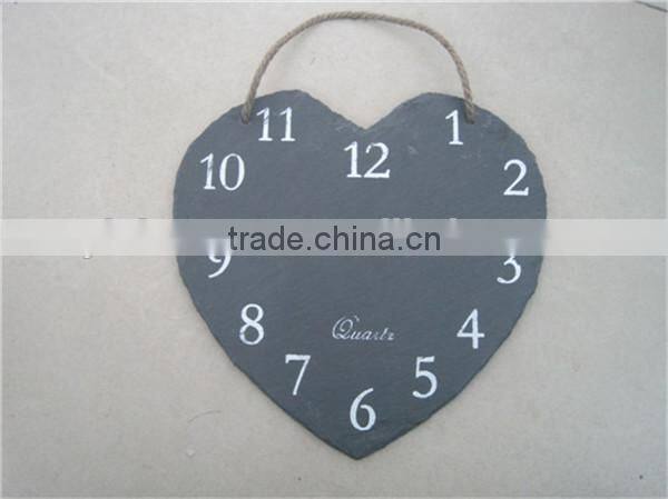 Creative slate hanging clock, slate wall clock