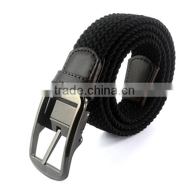 First Layer Leather High Quality Braided Elastic Golf Men's Belt