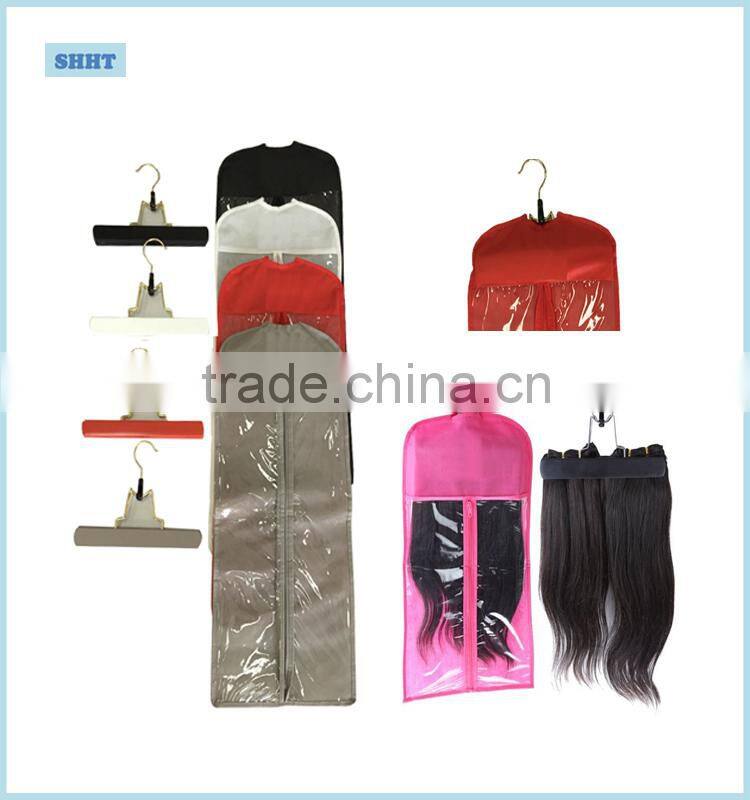 customized hot sale hair extension bag with hanger matched