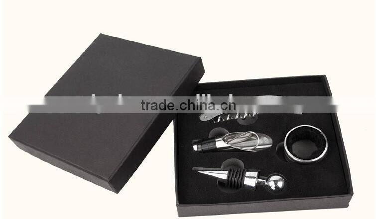 Promotional New Design High Quality paper box Wine Gift Box, Luxury Wine Opener Tool Gift Set with paper box packed