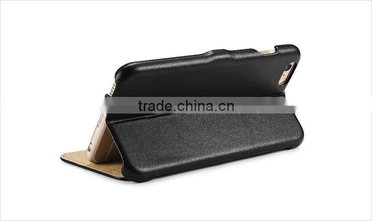Genuine leather flip wallet case for iPhone6 plus case