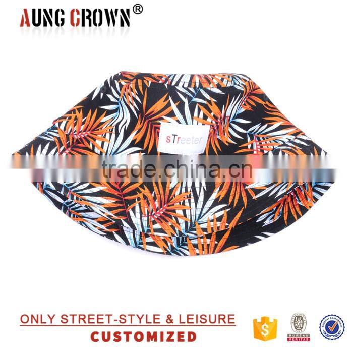 customize printed women summer beach bucket hat