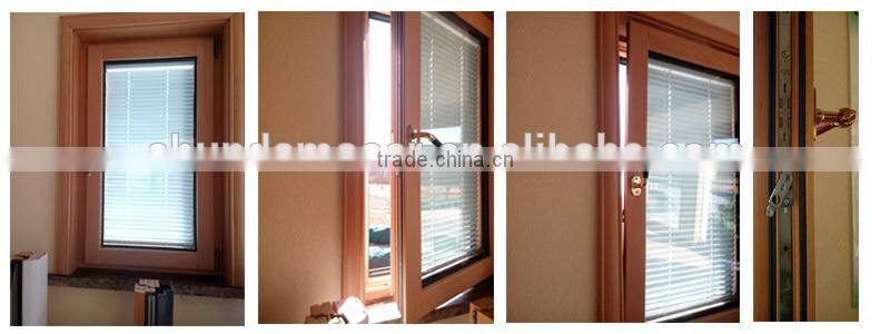 German thermal break solid wood double glazed casement windows