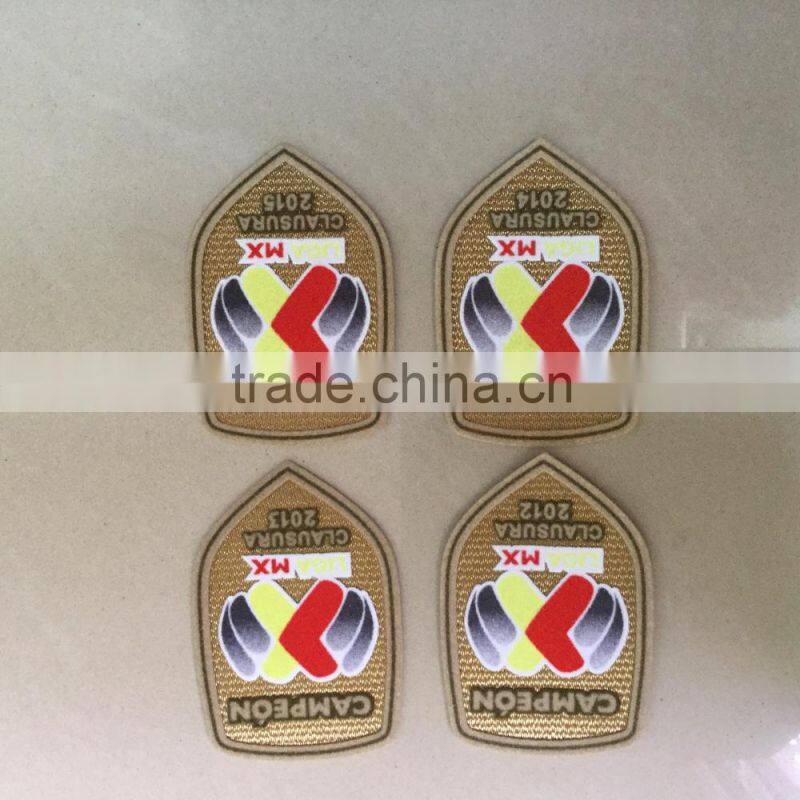 factory direct flocking Sport brand patch iron on patches for jackets