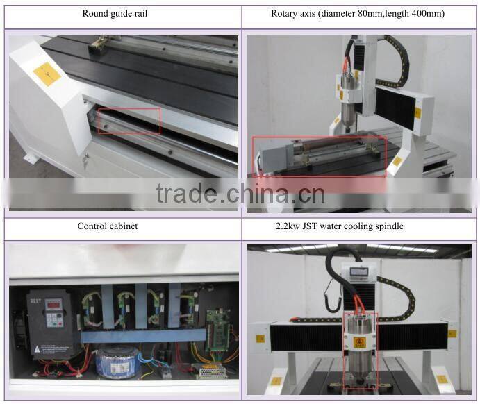 China cnc router high accuracy mini 4 axis cnc router for metal 6090