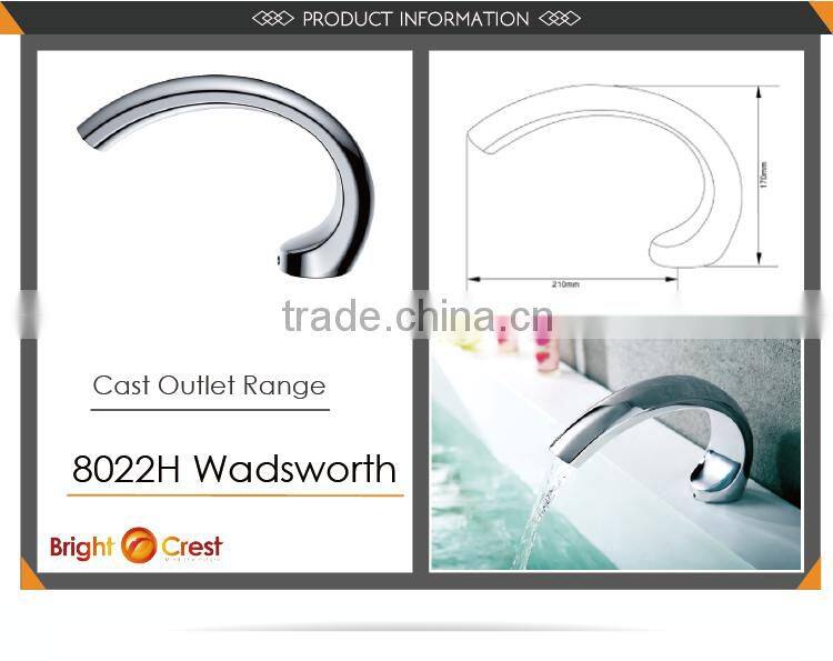 Curved Shape Deck Mounted Polished Nickel Faucet Tapware