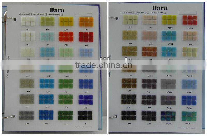 Light green 20x20mm vitreous glass chip piece