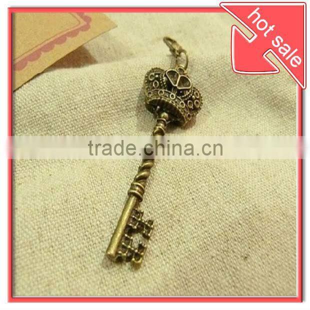golden metal key for bag small fitting,handbag decorative key fitting ,bag accessory
