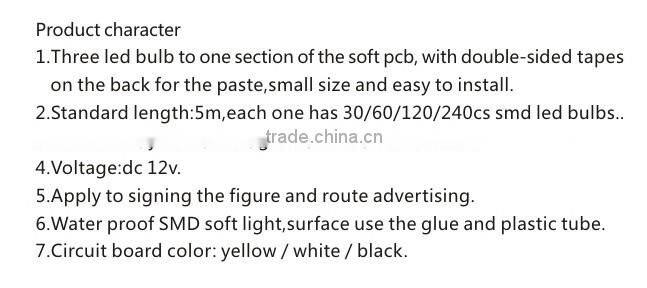 6w High watt rgb led strip light 12V/24V/110V/220V