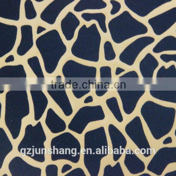 Hot sell PU material for sofa leather usage surface transfer flock