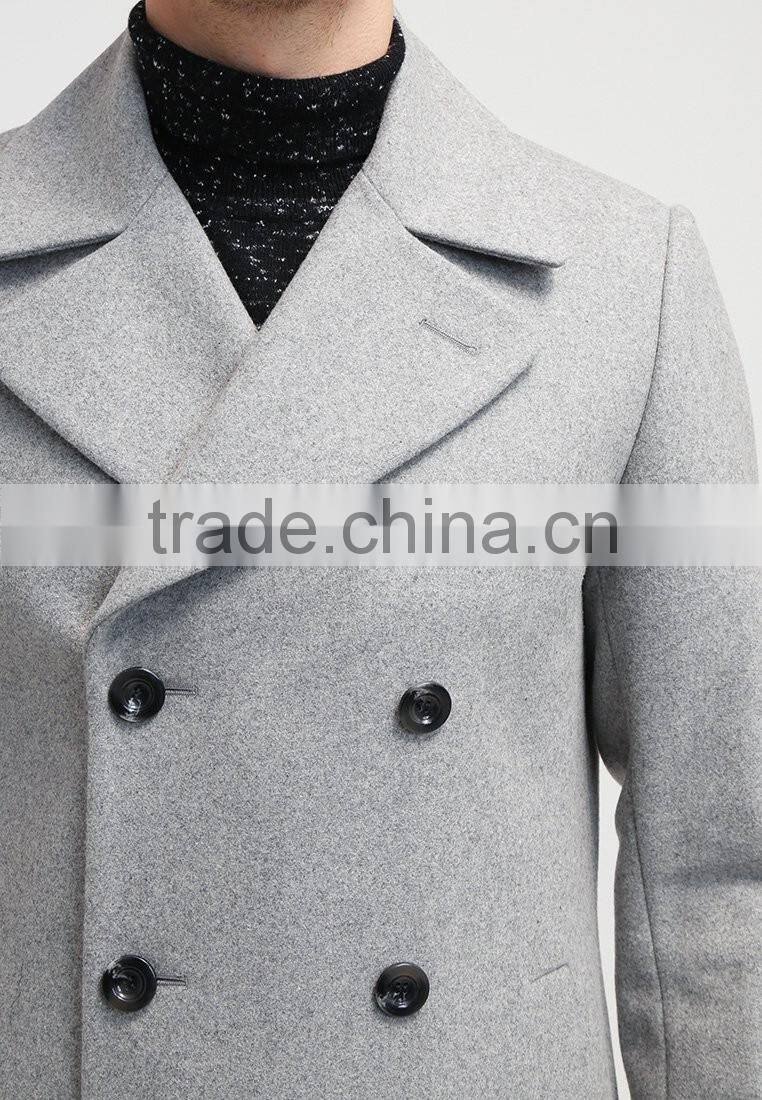 2016 OEM design high quality men custom made wool coat