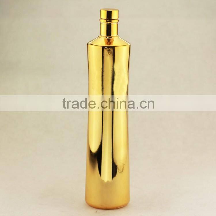 Wholesale black paint bottles 750ml food oil bottles champagne wine bottles